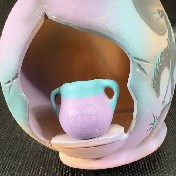 J Vincent Studios Art Pottery Southwest Cut Out Vase Vessel Decorative Signed - Picture 6 of 12